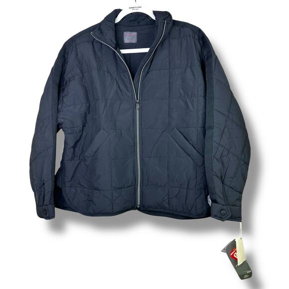 NEW FP Movement x Hatch Black Pippa Packable Maternity Zip Puffer Boxy Jacket XS - Picture 5 of 9